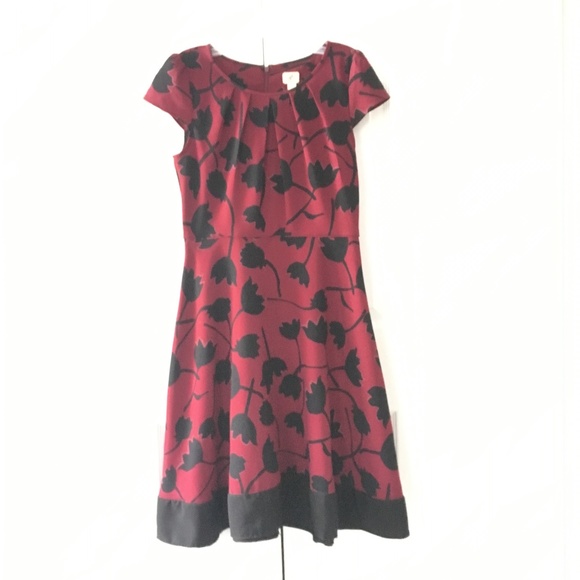 womens ann taylor loft maroon dress - Picture 1 of 6